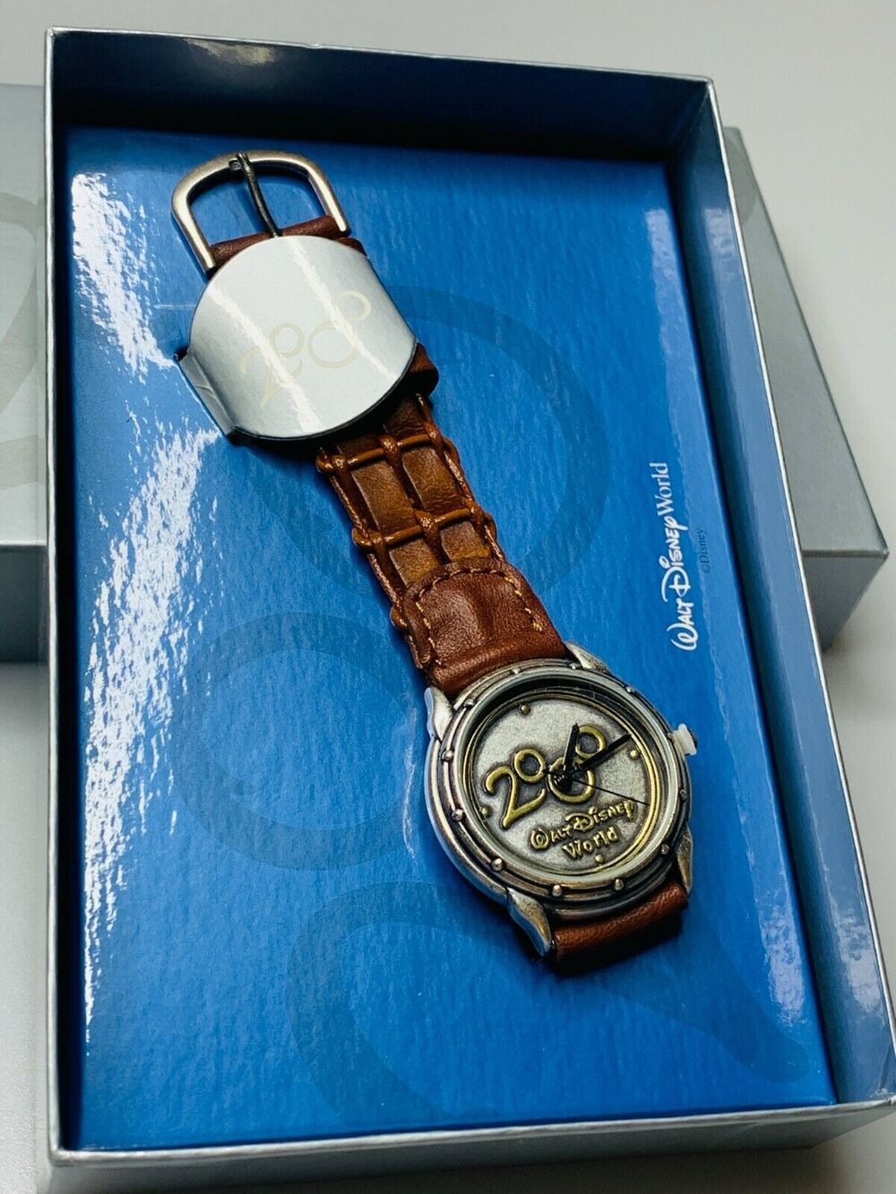 Walt Disney World Collector Watch with Leather Band in Original Box, Year 2000